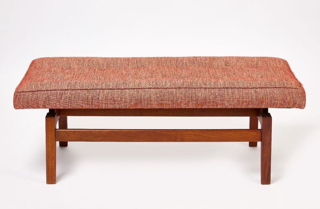 Mid-Century Modern Cushioned Bench (1 of 3)