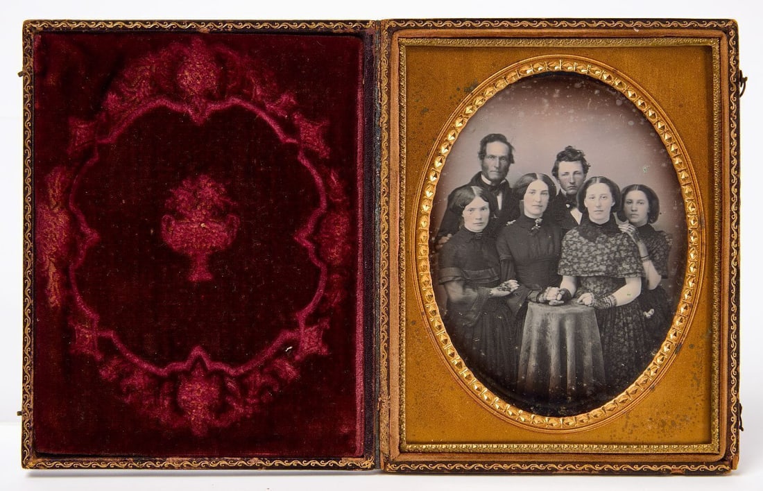 Half Plate Daguerreotype of a Long Island Family (1 of 2)