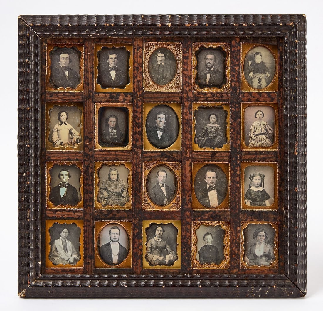 Multi-Image Daguerreotype Frame of a Boston Family (1 of 2)
