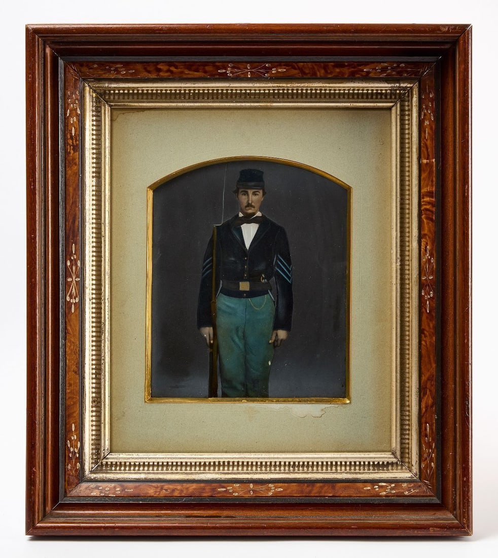 Mammoth Plate Tintype of a Union Soldier (1 of 3)