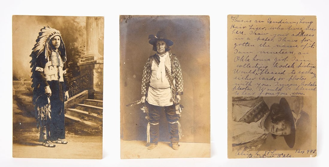 Three Real Photo Postcards of Native Americans (1 of 2)