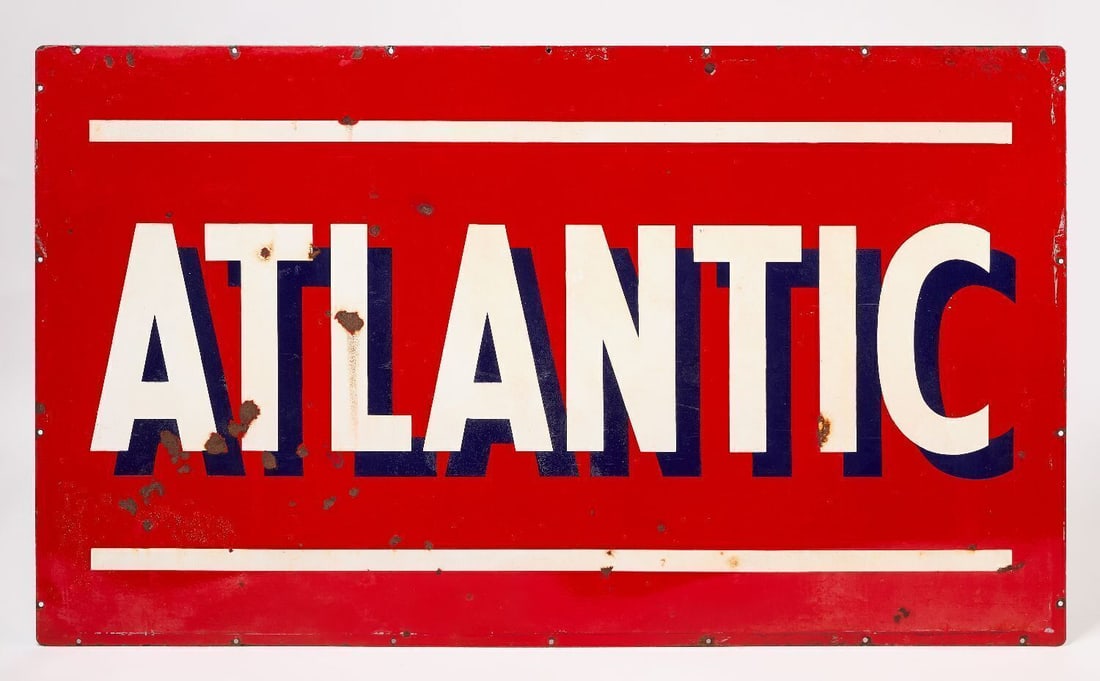 Atlantic Porcelain Service Station Sign (1 of 3)