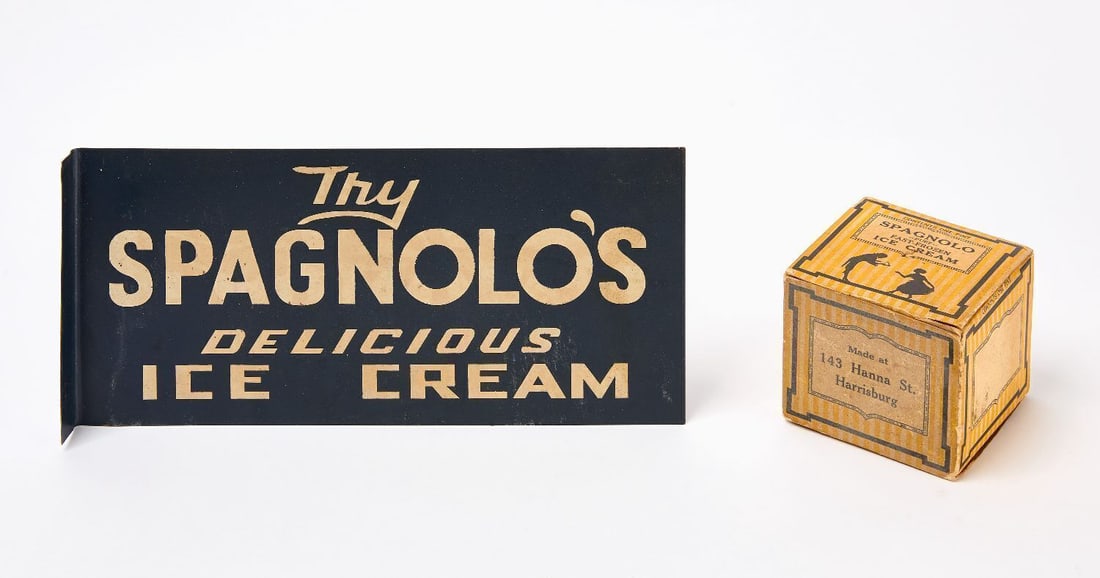 Small Spagnolo Ice Cream Flange Sign and Box (1 of 2)