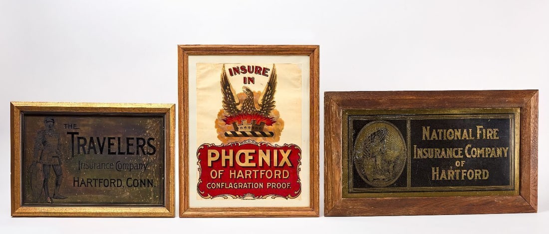 Three Hartford Connecticut Insurance Signs (1 of 2)