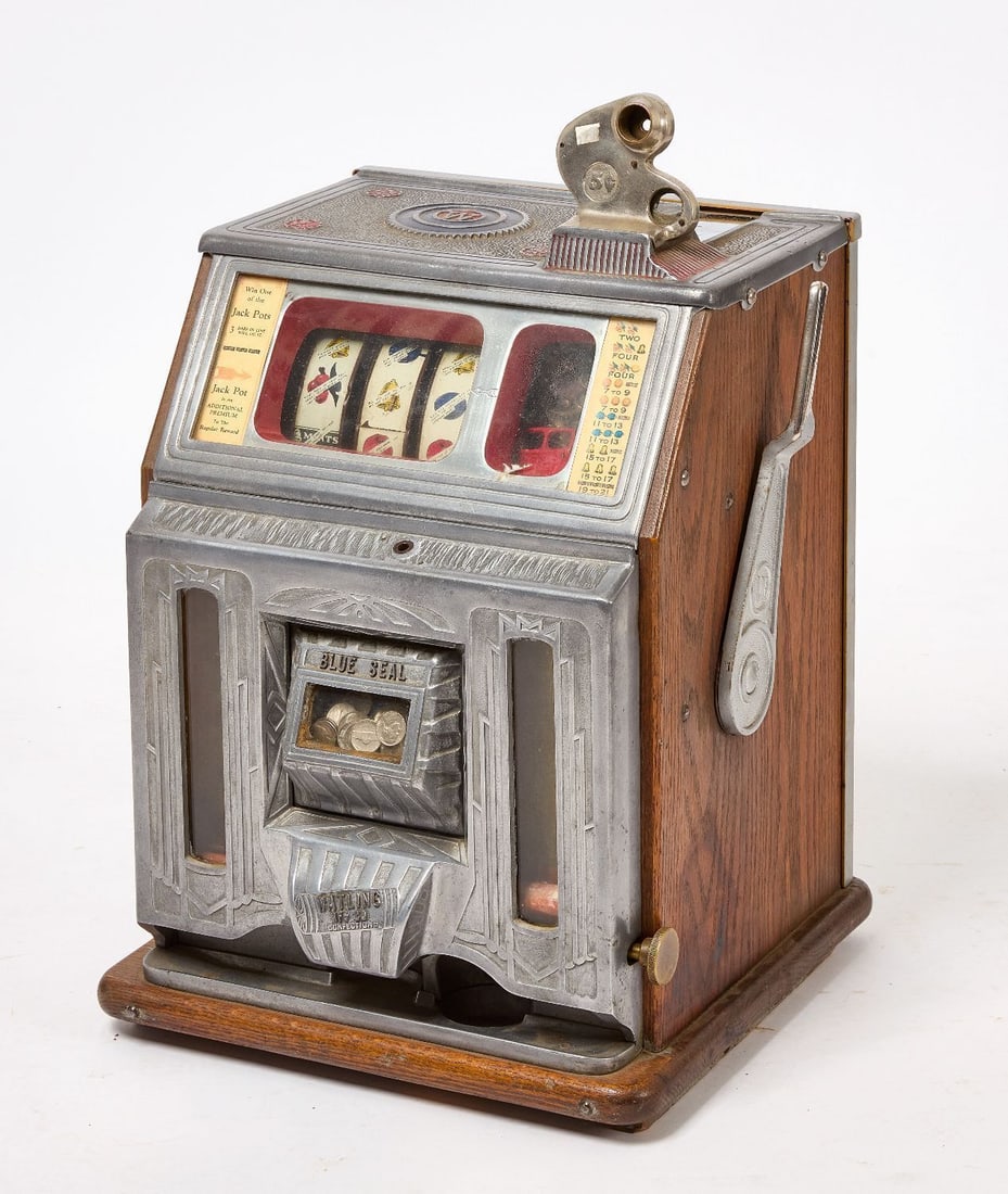 Watling Blue Seal 5-Cent Jackpot Vendor Slot Machine (1 of 5)