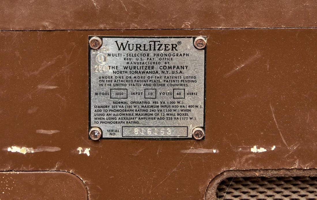 Wurlitzer Jukebox Model 1050 - 6