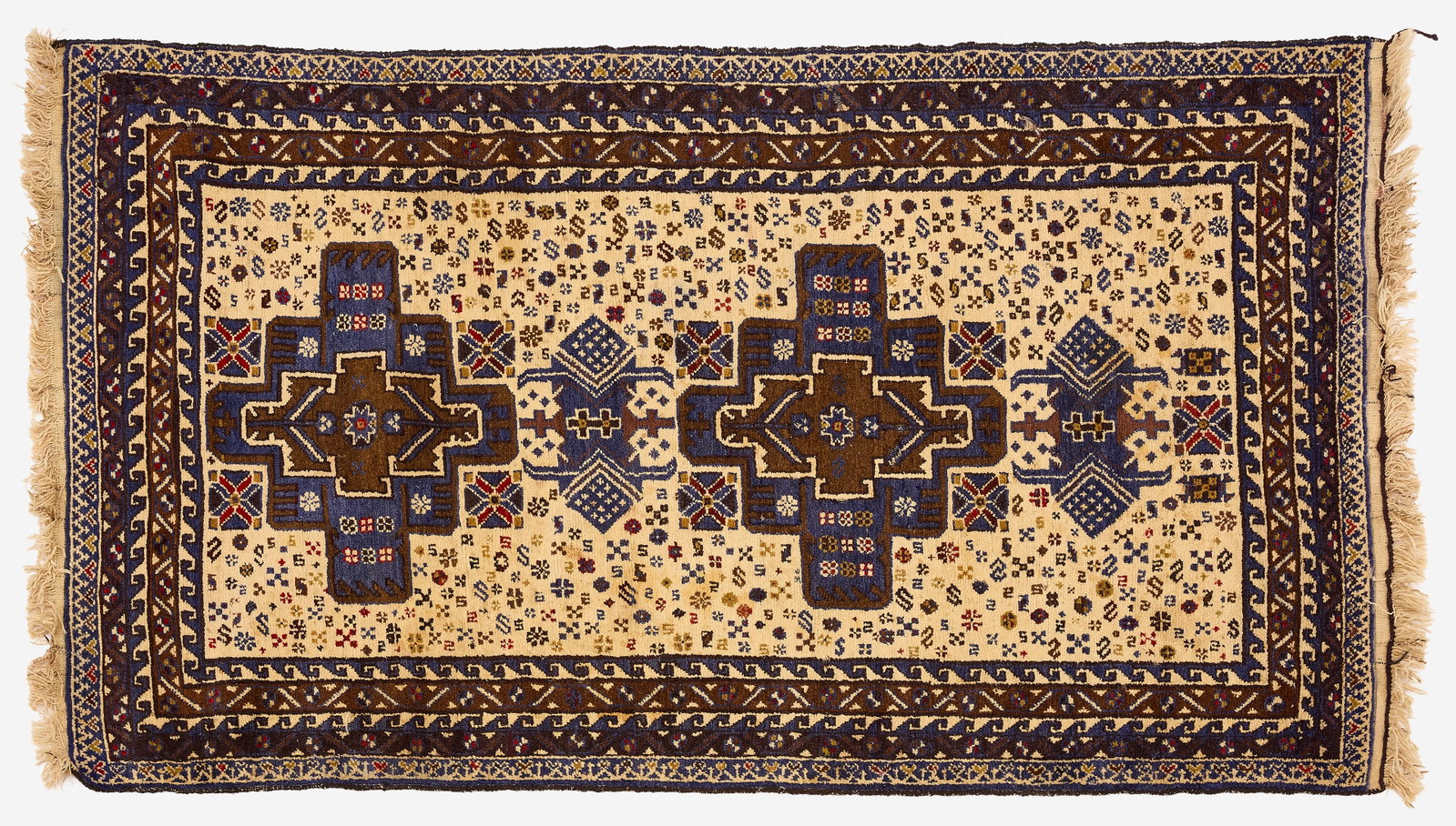 Hand Woven Oriental Carpet: Hand Woven Oriental Carpet. 79 in. x 42 in.