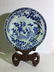 A chinese B-W dish with floral design, 18th Cen.