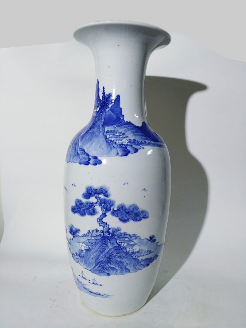A white Chinese porcelain vase of the 19th century. (1 of 13)