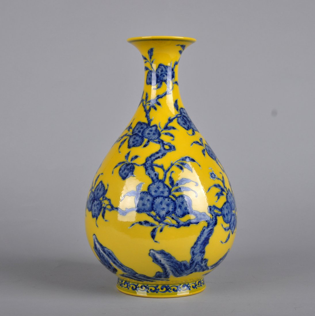 A Yellow Ground Blue and White Vase (1 of 9)