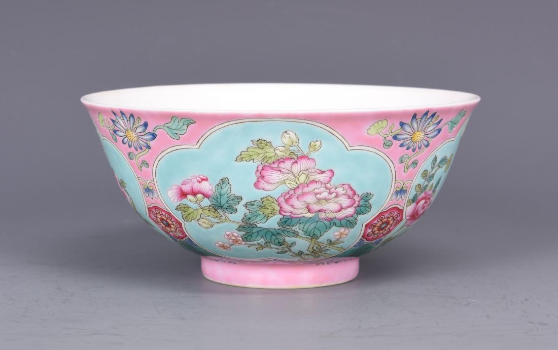 A FAMILLE ROSE 'FOUR SEASONS' BOWL, KANGXI MARK, QING (1 of 11)