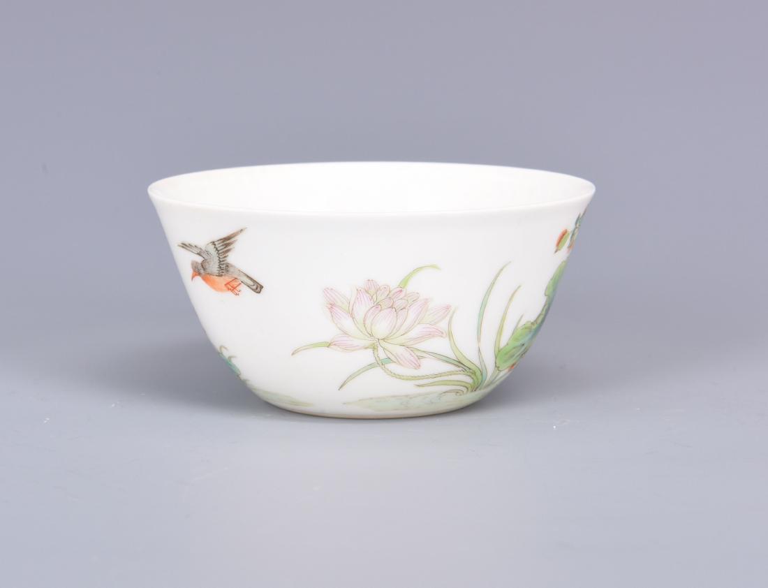 A FAMILLE ROSE CUP, YONGZHENG MARK, QING DYNASTY. (1 of 9)