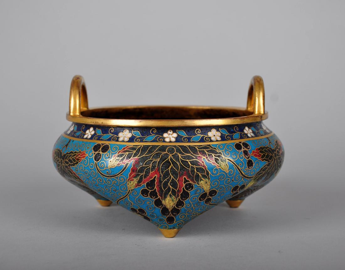 A GILT-BRONZE TRIPOD CENSER, JINGTAI MARK, MING DYNASTY (1 of 10)