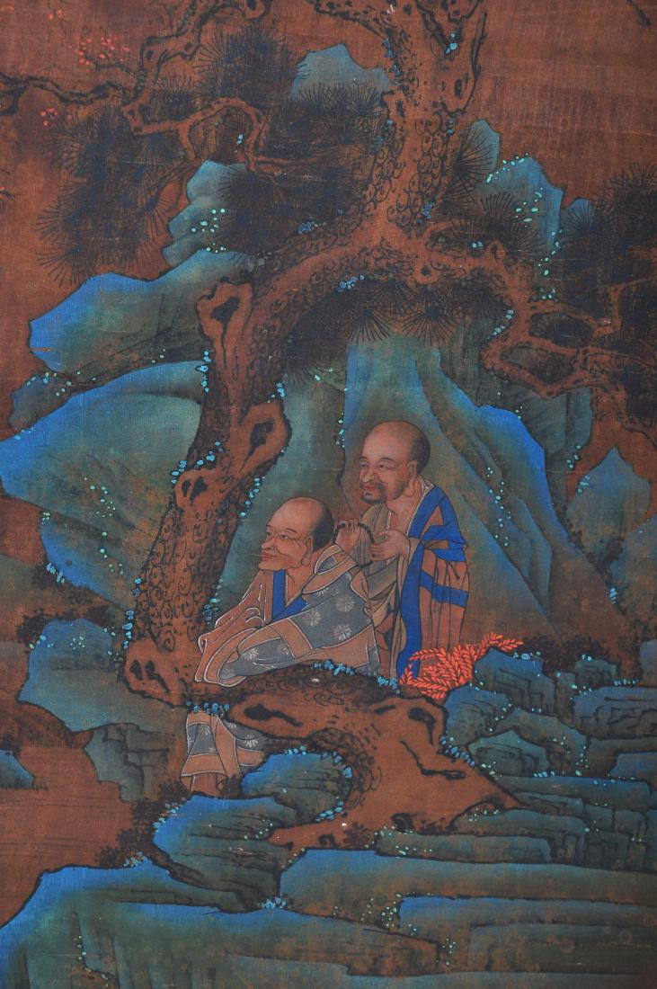 AN INK HAND PAINTING SCROLL; DING, GUANPENG (1737-1768) (1 of 4)