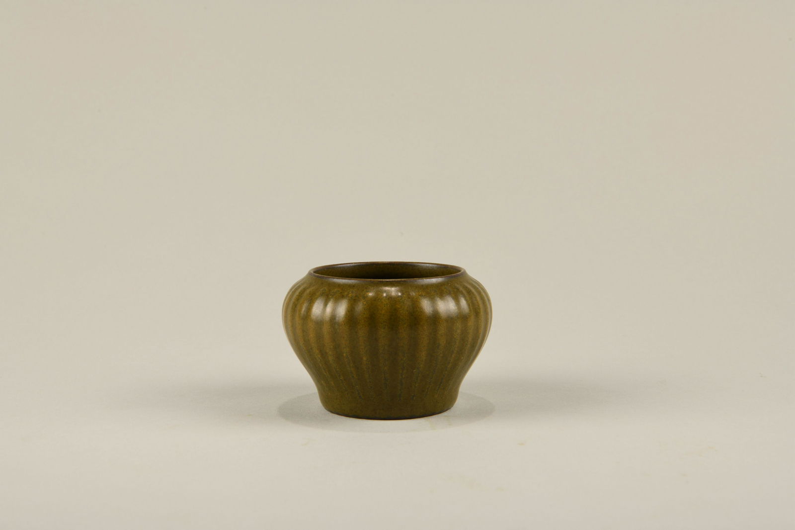 A CHINESE TEADUST GLAZED WATERPOT, QIANLONG MARK (1 of 7)