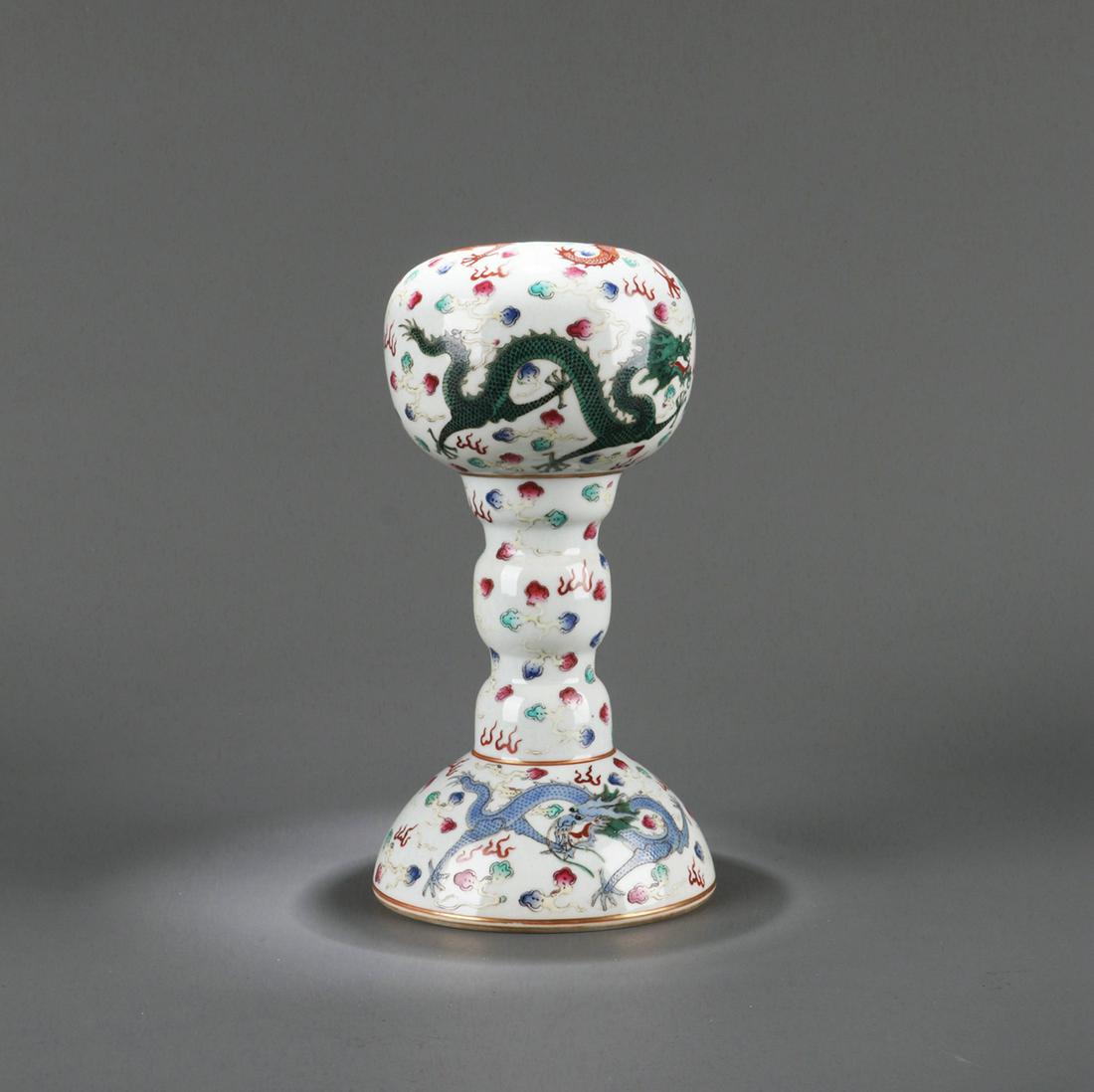 A CHINESE FAMILLE ROSE HAT STAND, GUANGXU MARK, QING (1 of 8)