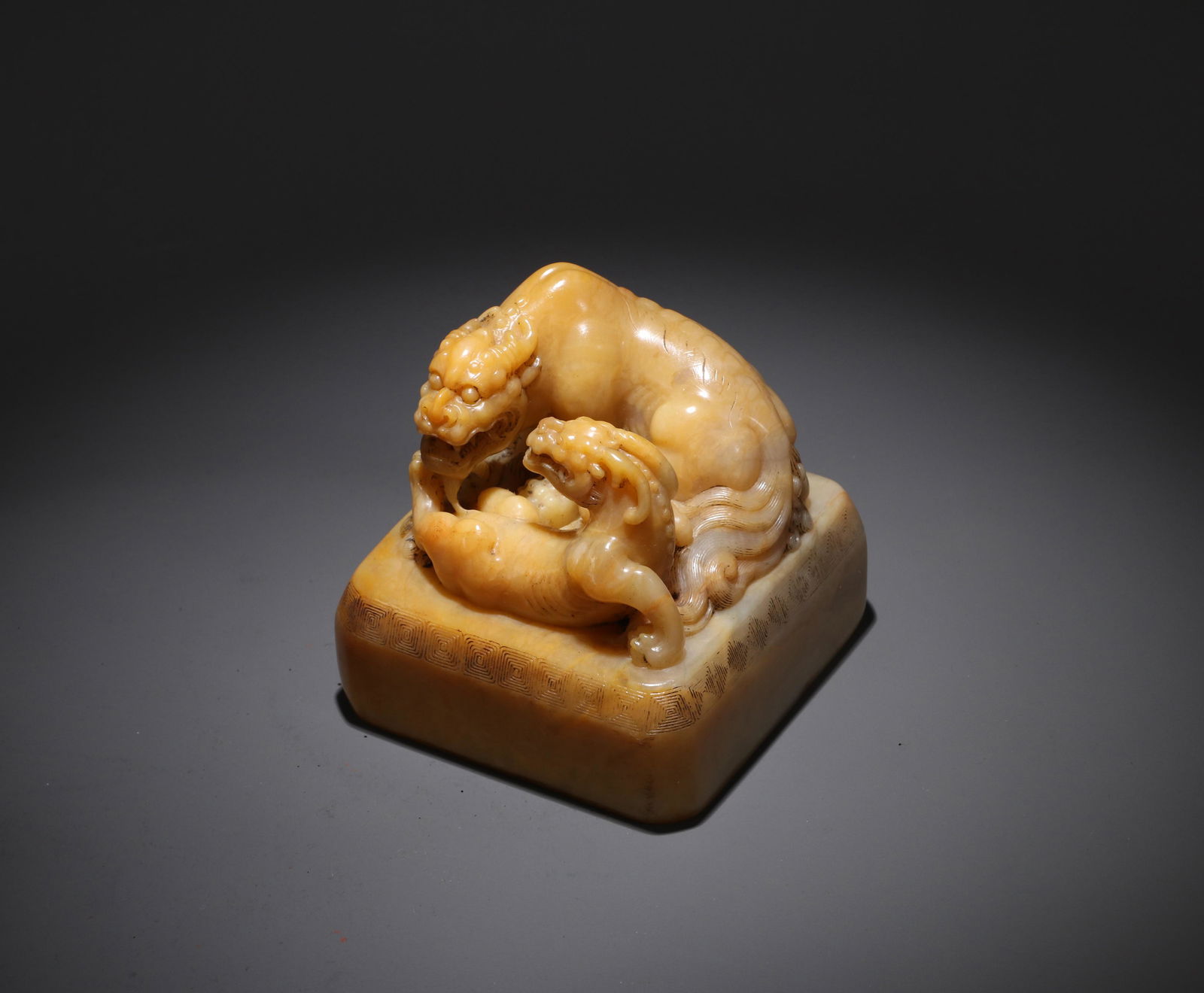 A CHINESE INSCRIBED SOAPSTONE SEAL (1 of 8)