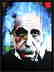 Albert Einstein mixed media original painting - qt