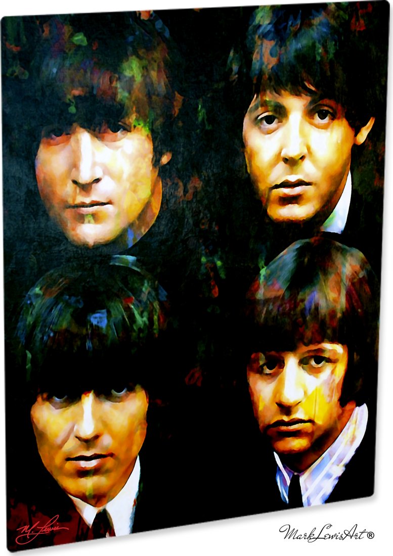 Beatles art print wall décor on metal - ff-b-m (1 of 4)