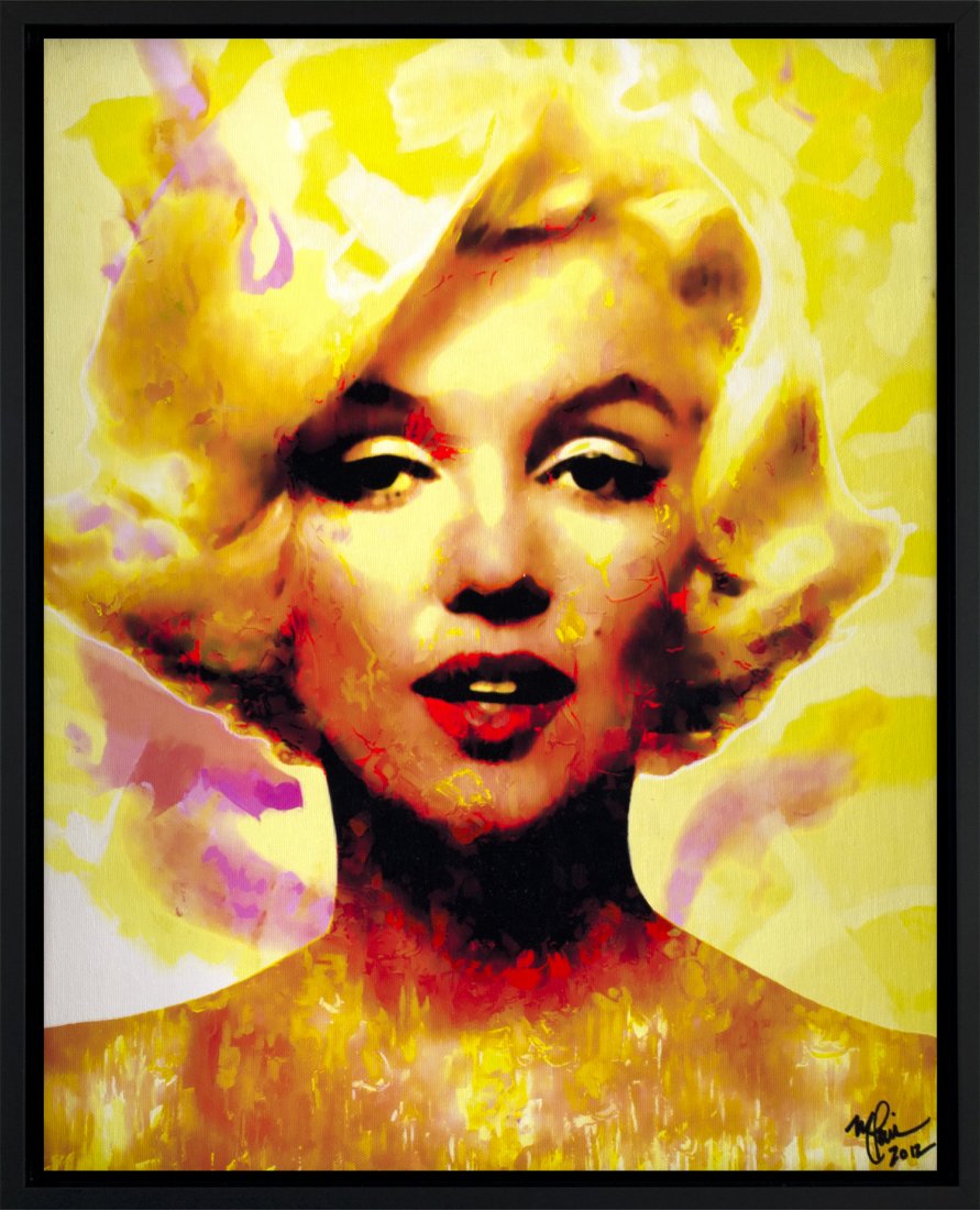 Marilyn Monroe original mixed media painting jof-mm-org (1 of 6)
