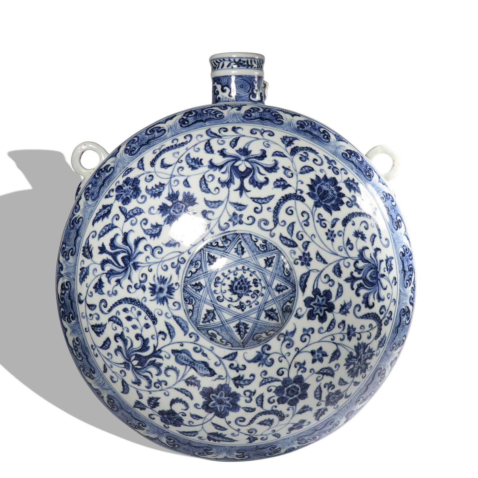 A blue and white 'floral' vase (1 of 6)