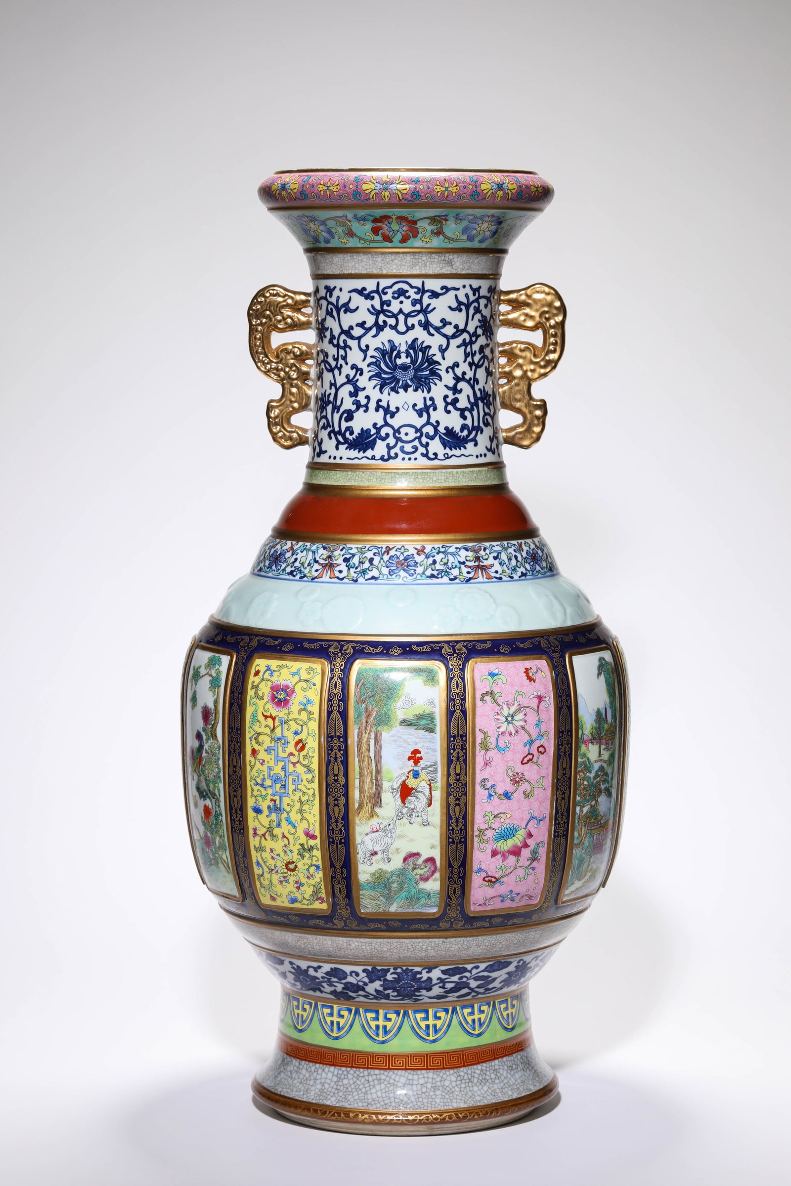 A RETICULATED 'MOTHER-OF-ALL VASES': 29.5 CM × 62.5 CM