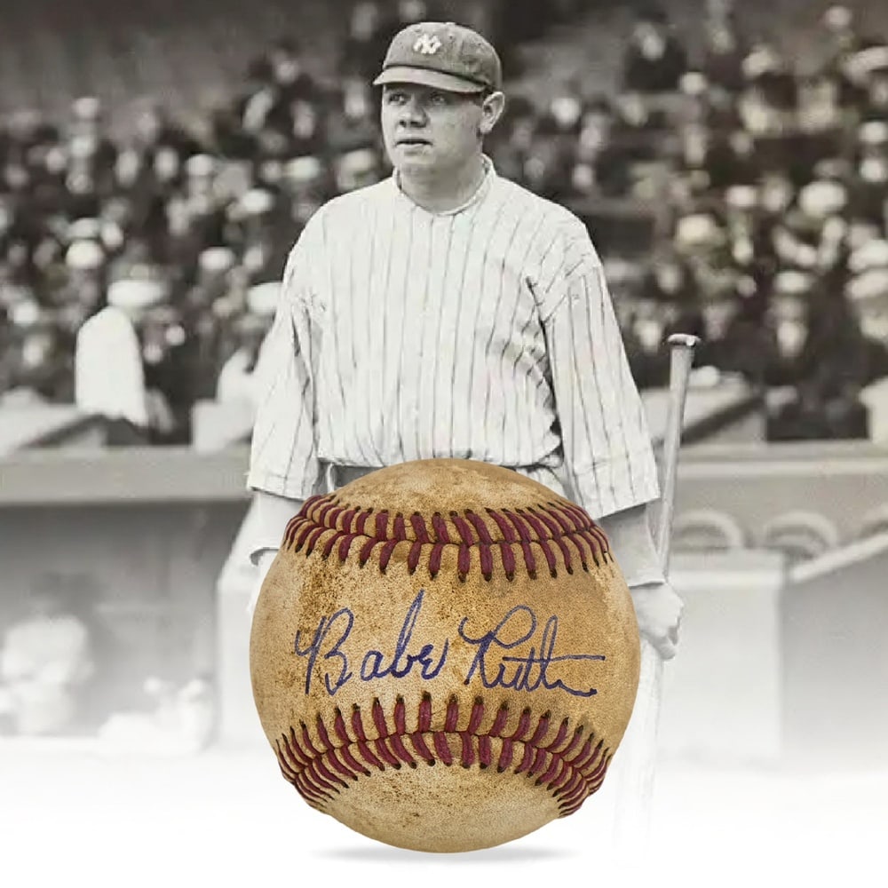 BABE RUTH SIGNED BASEBALL: Provenance and Authentication: This collectible has undergone a rigorous forensic evaluation. The signatures were carefully analyzed across multiple criteria, including ink deposition, material aging