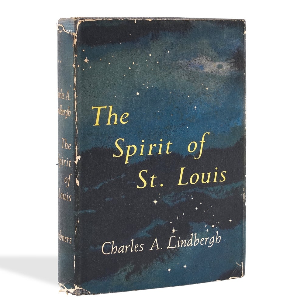 CHARLES A. LINDBERGH SIGNED "THE SPIRIT OF ST. LOUIS": 8 1/2 x 5 3/4 in (21.5 x 14.7 cm) Provenance and Authentication: This collectible has undergone a rigorous forensic evaluation. The signatures were carefully analyzed across multiple criteria, includi