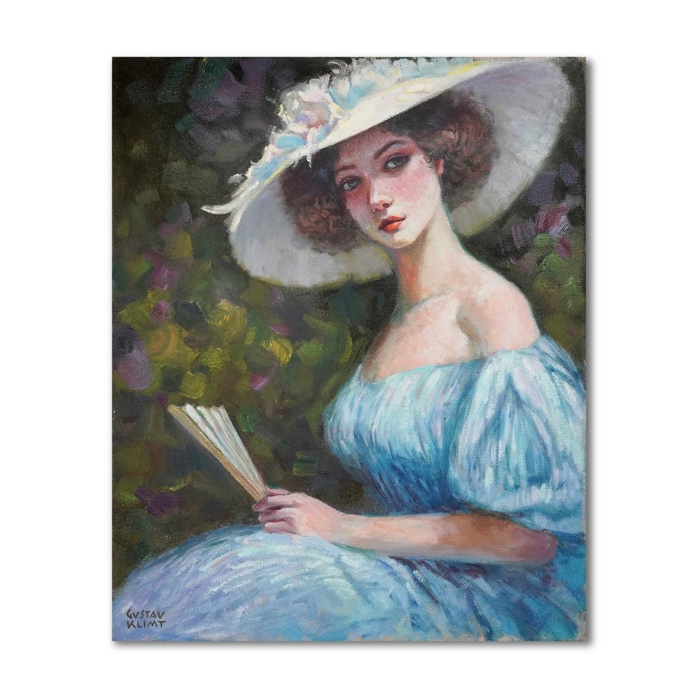GUSTAV KLIMT (1862-1918), ATTRIBUTED TO, OIL ON CANVAS: Signed (lower left) Image Dimensions: 49.5 x 40 cm (19 1/2 x 15 3/4 in) This painting comes with COA. Gustav Klimt (1862-1918) was a leading figure of the Vienna Secession movement, renowned for his e