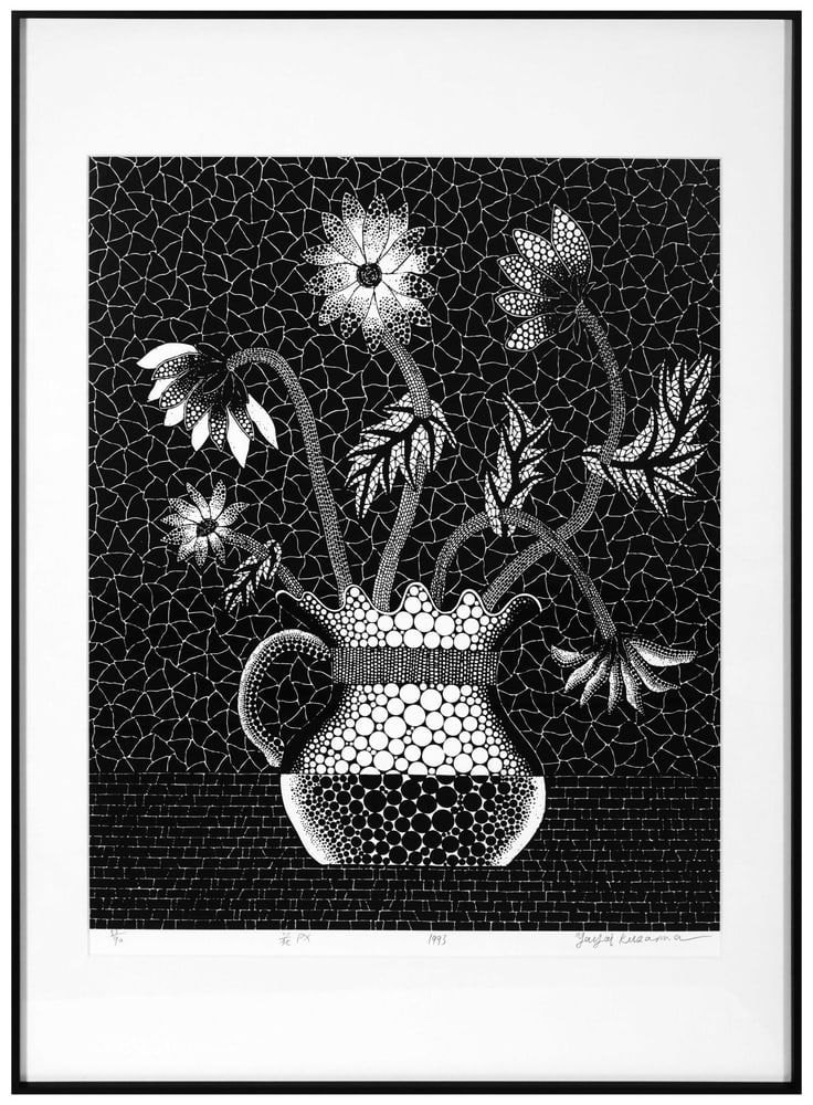 YAYOI KUSAMA (B.1929), SILKSCREEN PRINT: Signed (lower right) Image Dimensions: 22 x 17 1/2 in (56 x 44.5 cm) Yayoi Kusama (b. 1929) stands as one of the most iconic and influential female artists in the history of contemporary art. Through 