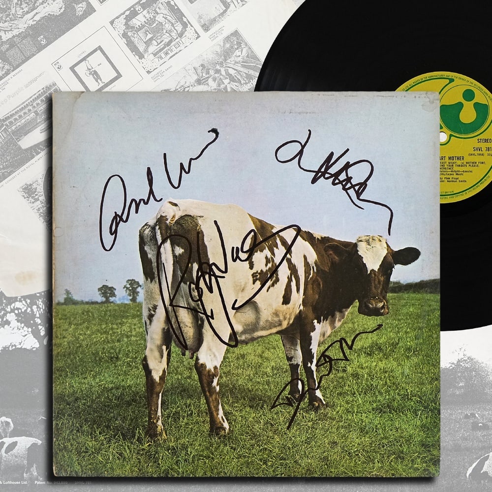 PINK FLOYD FULLY SIGNED "ATOM HEART MOTHER" LP (1 of 10)