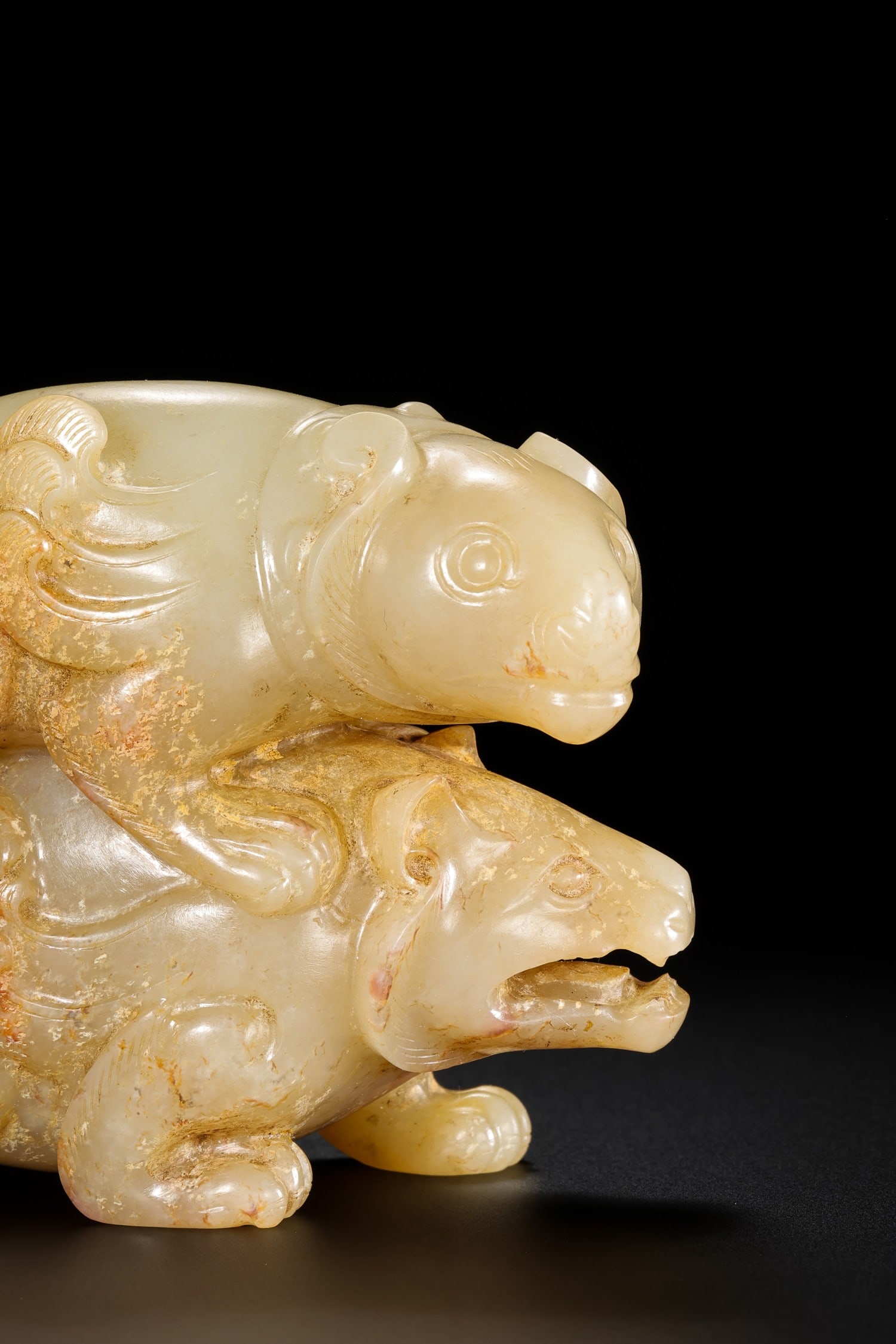 Jade Auspicious Beast: Jade Auspicious Beast; Material: Jade; Dimensions/Weight: Width 7.5 cm Height 6.4 cm