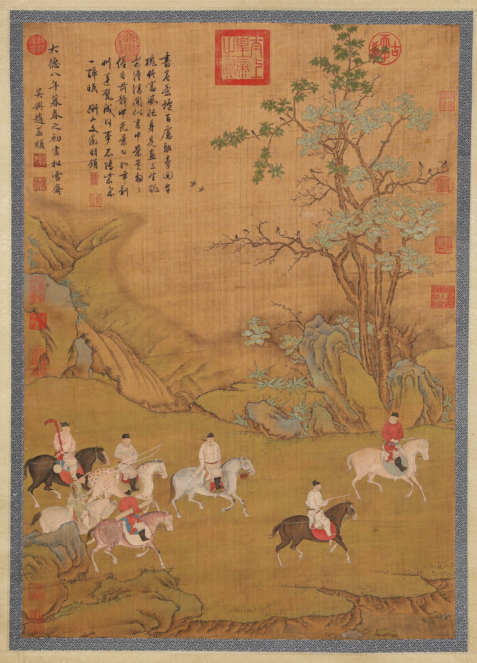 Zhao Mengfu, Figure and Horse: Zhao Mengfu, Figure and Horse; Material: Painting and calligraphy; Category/Finish: Hanging scroll, ink and color on silk; Dimensions/Weight: Width 61.5 cm, height 87 cm
