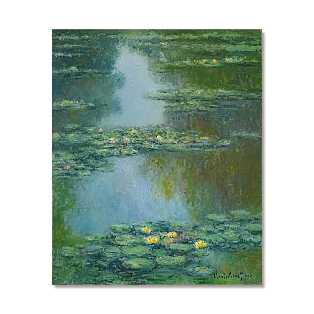 CLAUDE MONET (1840-1926), ATTRIBUTED TO, OIL ON CANVAS: Signed (lower right) Image Dimensions: 25 3/4 x 21 1/4 in (65.5 x 54 cm) This painting comes with COA. Claude Monet's Nymphéas paintings represent one of the most radical transformations in the histo
