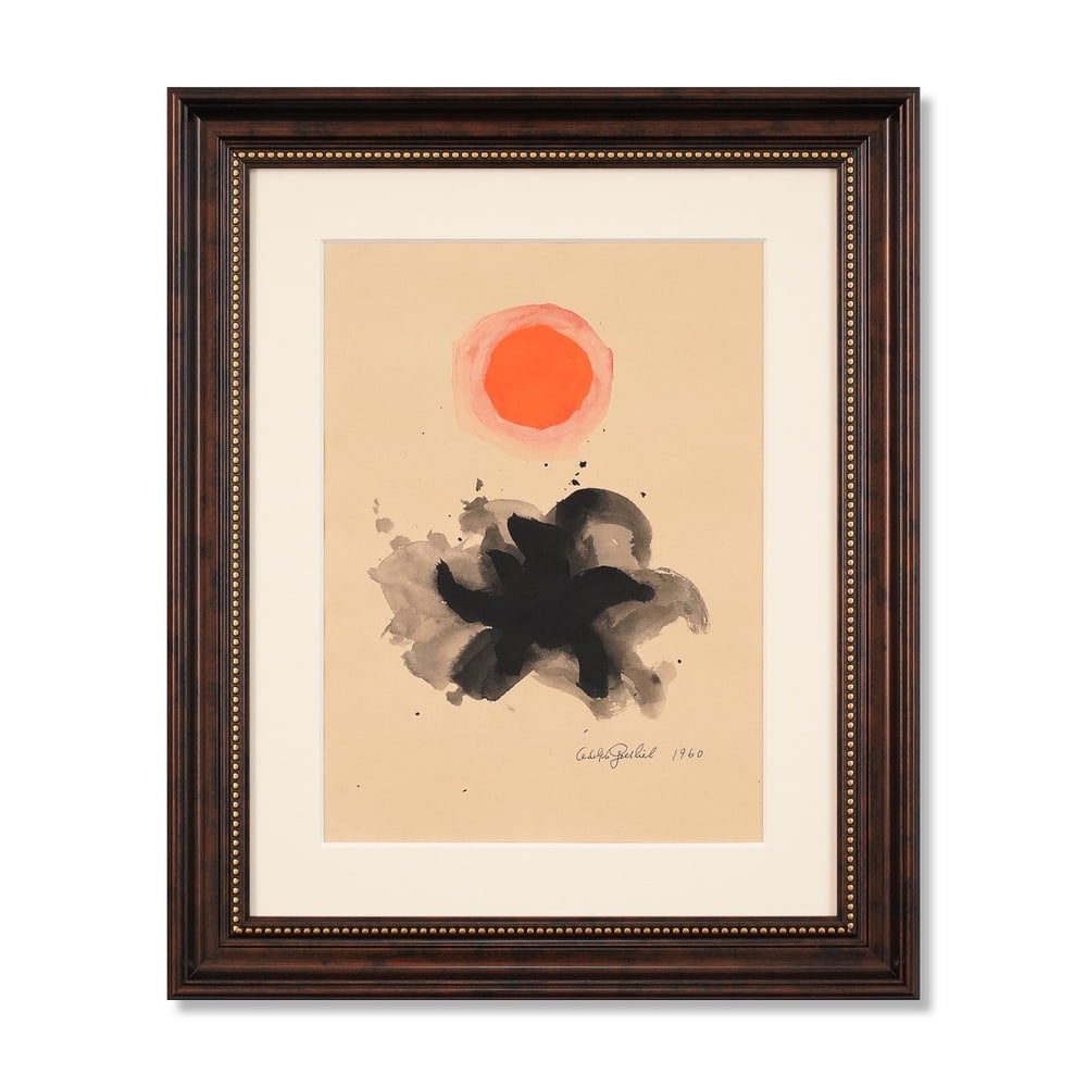 ADOLPH GOTTLIEB (1903-1974), ATTRIBUTED TO, PENCIL, INK AND GOUACHE ON PAPER: Signed (lower right) Image Dimensions: 15 1/4 x 11 in (38.7 x 27.9 cm) Framed Dimensions: 22 5/8 x 18 1/2 in (57.6 x 47 cm) This painting comes with COA. Few artists contributed more significantly to 