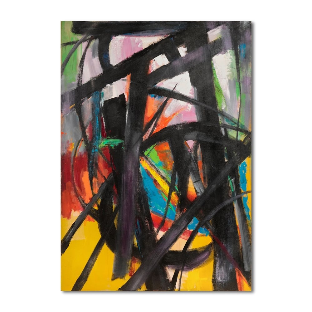 FRANZ KLINE(1910-1962), ATTRIBUTED TO, OIL ON CANVAS: Image Dimensions: 132.1 cm x 94 cm (52 in x 37 in) Signed (verso) This painting comes with COA. Franz Kline (1910-1962) was a pivotal figure in Abstract Expressionism, known for his bold black brushst