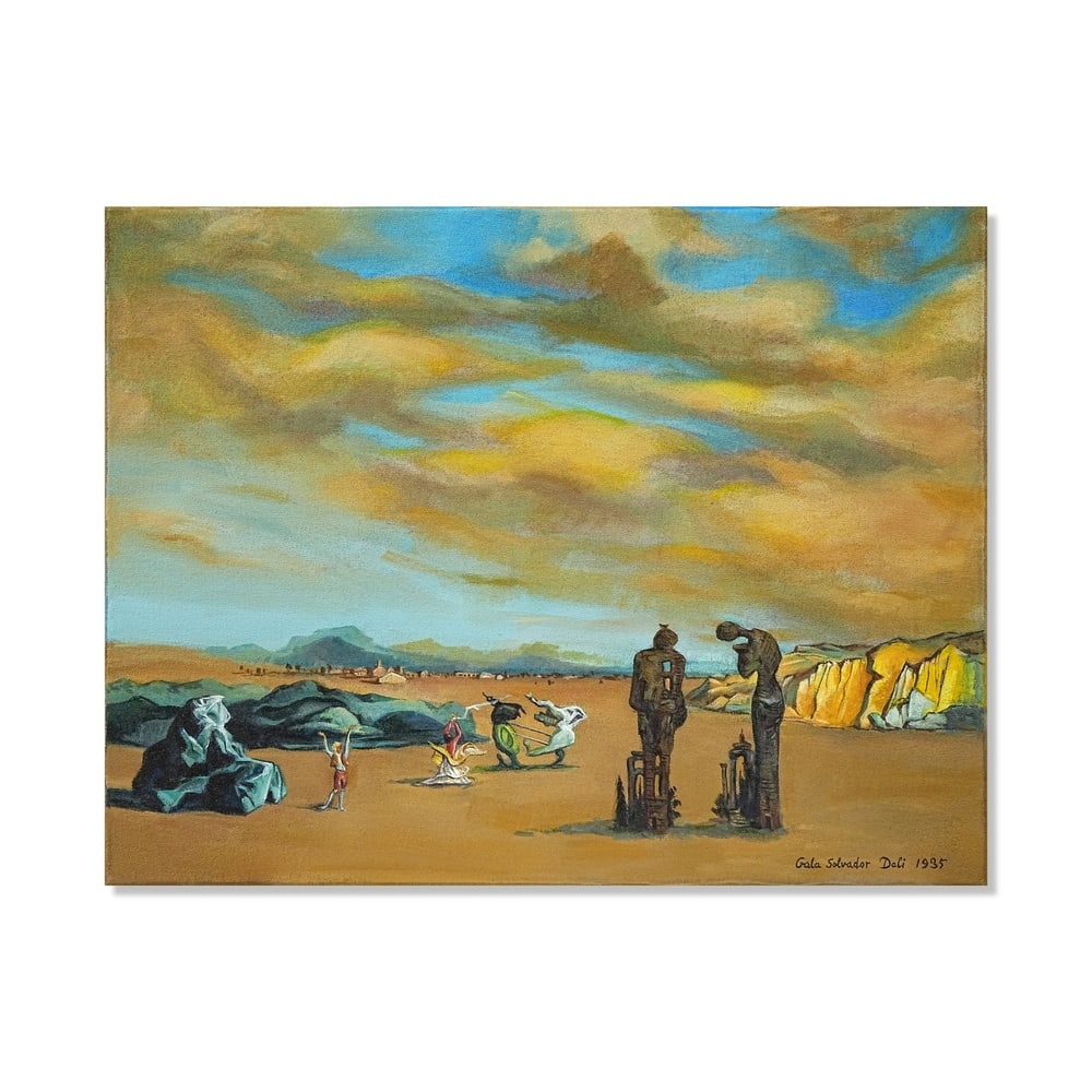 SALVADOR DALI (1904-1989), ATTRIBUTED TO, OIL ON CANVAS: Signed (lower right) Image Dimensions: 22 1/4 x 28 3/4 in (56.5 x 73 cm) This painting comes with COA. Few artists embody the spirit of Surrealism more completely than Salvador Dali. Through his extra