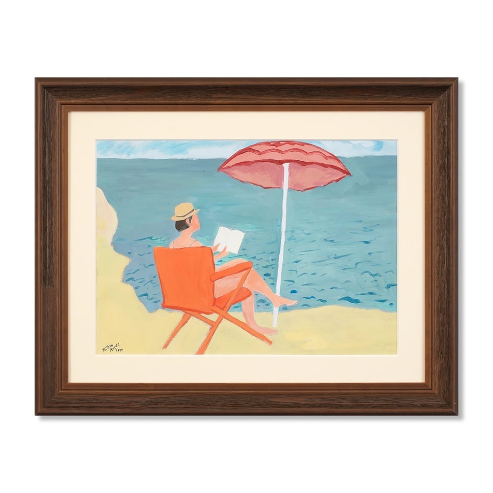 MILTON AVERY (1885-1965), ATTRIBUTED TO, GOUACHE AND PENCIL ON PAPER: Signed (lower left) Image Dimensions: 14 7/8 x 20 1/4 in (37.7 x 51.5 cm) Framed Dimensions: 23 x 28 1/2 in (58.3 x 72.3 cm) This painting comes with COA. Few American artists achieved the balance of