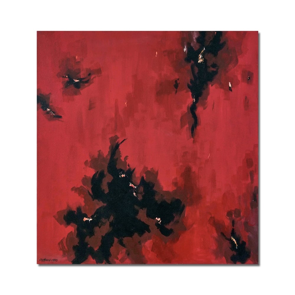 CLYFFORD STILL (1904-1980), ATTRIBUTED TO, OIL ON CANVAS: Signed (lower left and verso) Image Dimensions: 39 x 37 in (99 x 94 cm) This painting comes with COA. Clyfford Still (1904-1980) was a seminal figure in the Abstract Expressionist movement, whose