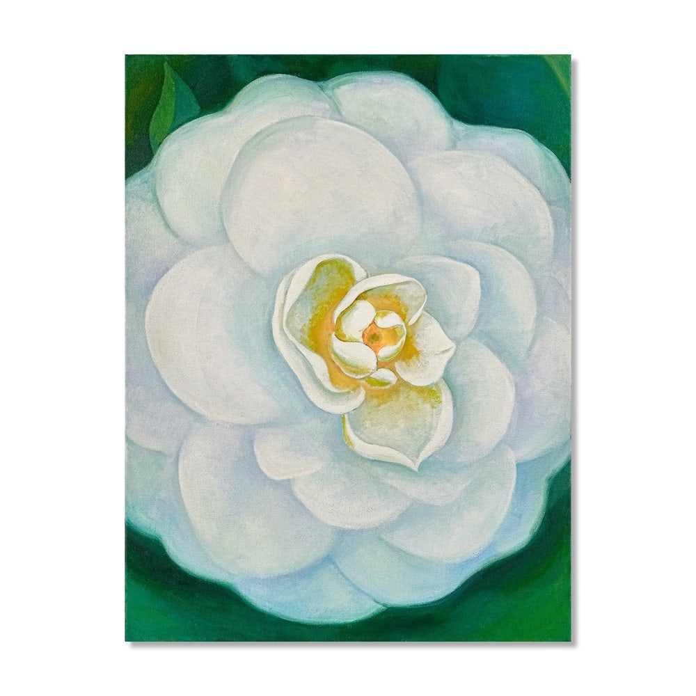 GEORGIA O'KEEFFE (1887-1986), ATTRIBUTED TO, OIL ON CANVAS: Signed (verso) Image Dimensions: 31 3/4 x 24 in (80.7 x 61 cm) This painting comes with COA. Georgia O'Keeffe stands as one of the defining figures of 20th century American art, whose radical reimagin