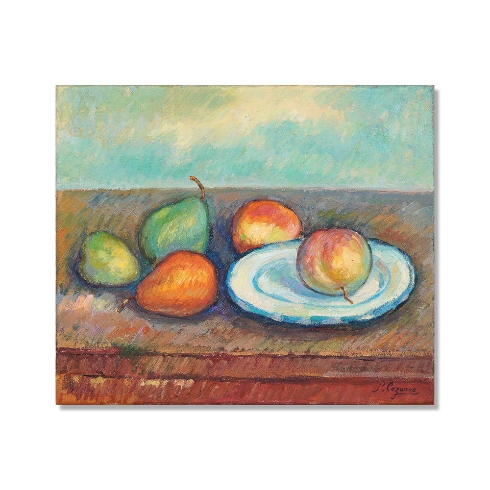 PAUL CEZANNE (1839-1906), ATTRIBUTED TO, OIL ON CANVAS: Signed (lower right) Image Dimensions: 18 1/8 x 15 1/8 in (46 x 38.5 cm) This painting comes with COA. Paul Cézanne's still lifes mark a decisive turning point in the history of modern painting. By r