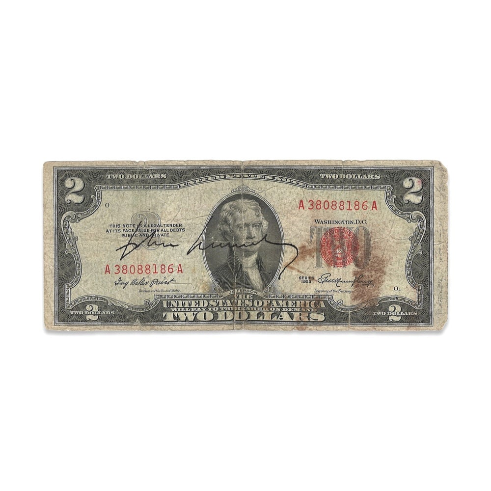 JOHN F. KENNEDY SIGNED U.S. TWO DOLLAR NOTE (1 of 2)