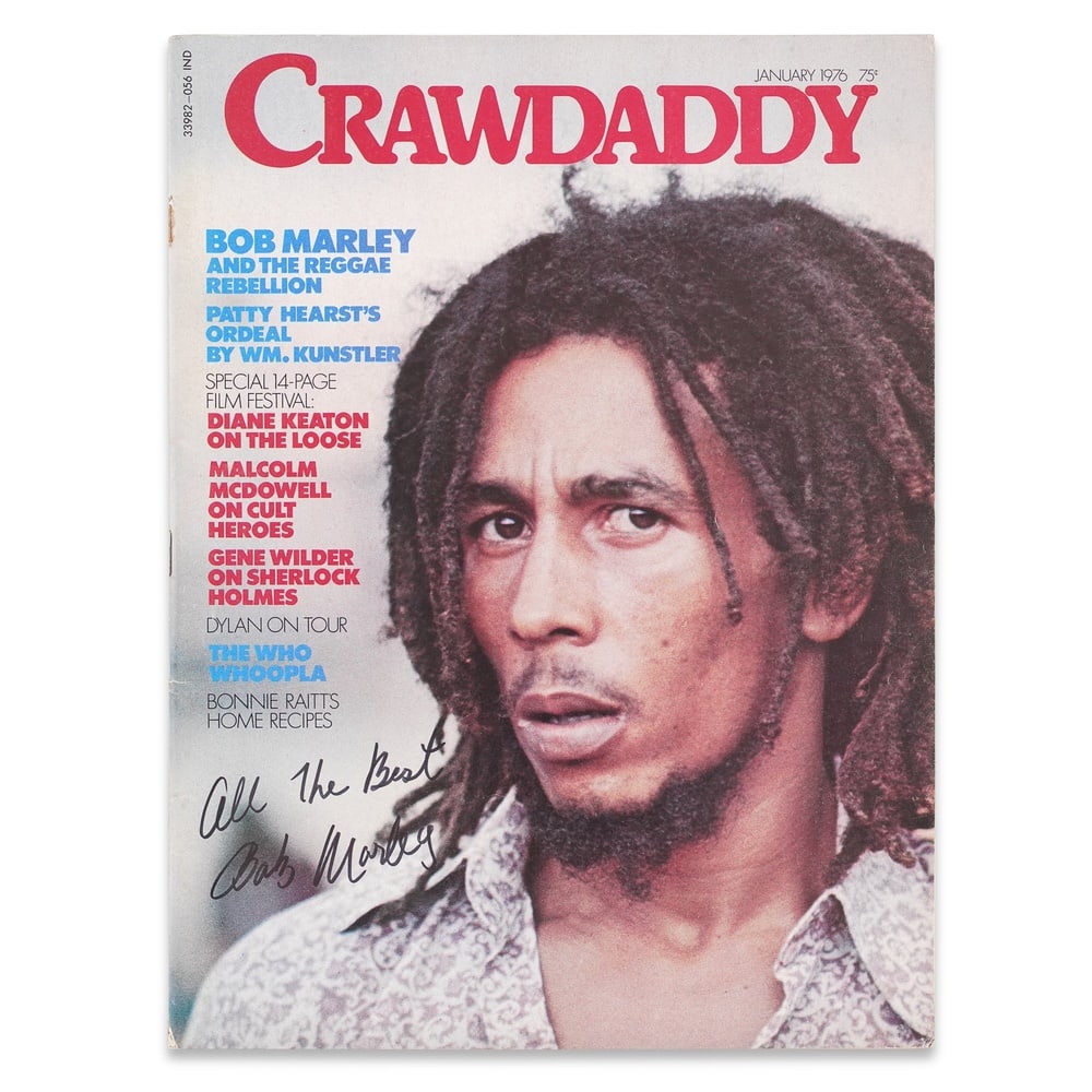 BOB MARLEY SIGNED "CRAWDADDY" MAGAZINE (1 of 3)