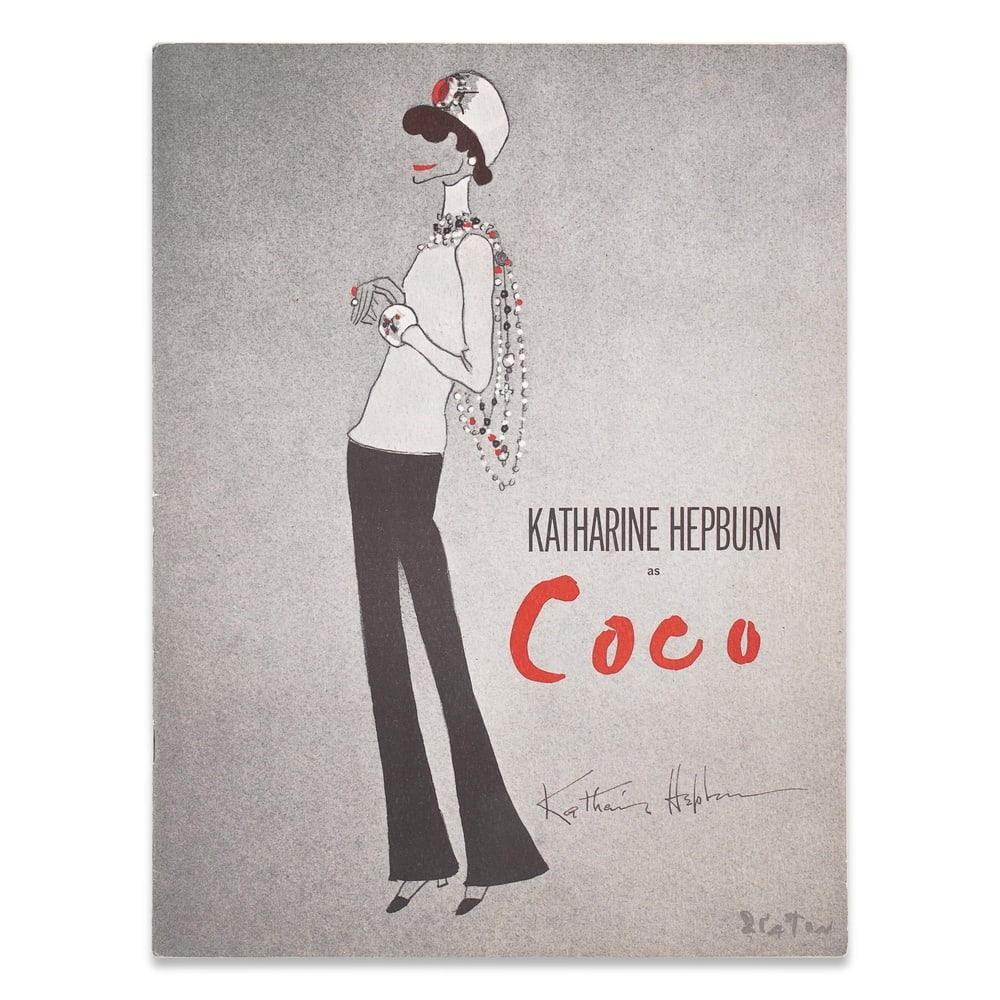 KATHARINE HEPBURN SIGNED "COCO" BROADWAY PROGRAM: 12 x 9 1/8 in (30.5 x 23 cm) Provenance and Authentication: This collectible has undergone a rigorous forensic evaluation. The signatures were carefully analyzed across multiple criteria, including in