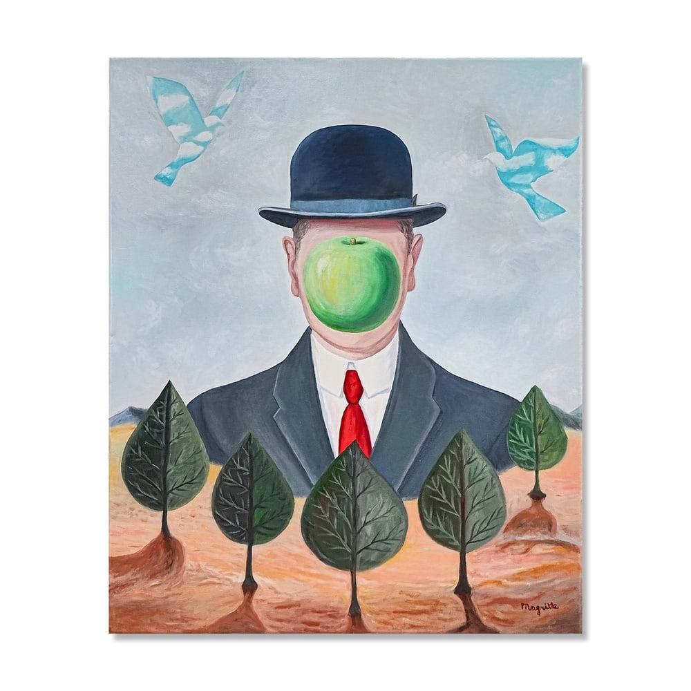 RENÉ MAGRITTE (1898-1967), ATTRIBUTED TO, OIL ON CANVAS: Signed (lower right) Image Dimensions: 28 3/4 x 23 5/8 in (73 x 60 cm) This painting comes with COA. René Magritte remains one of the most intellectually rigorous figures within Surrealism, whose