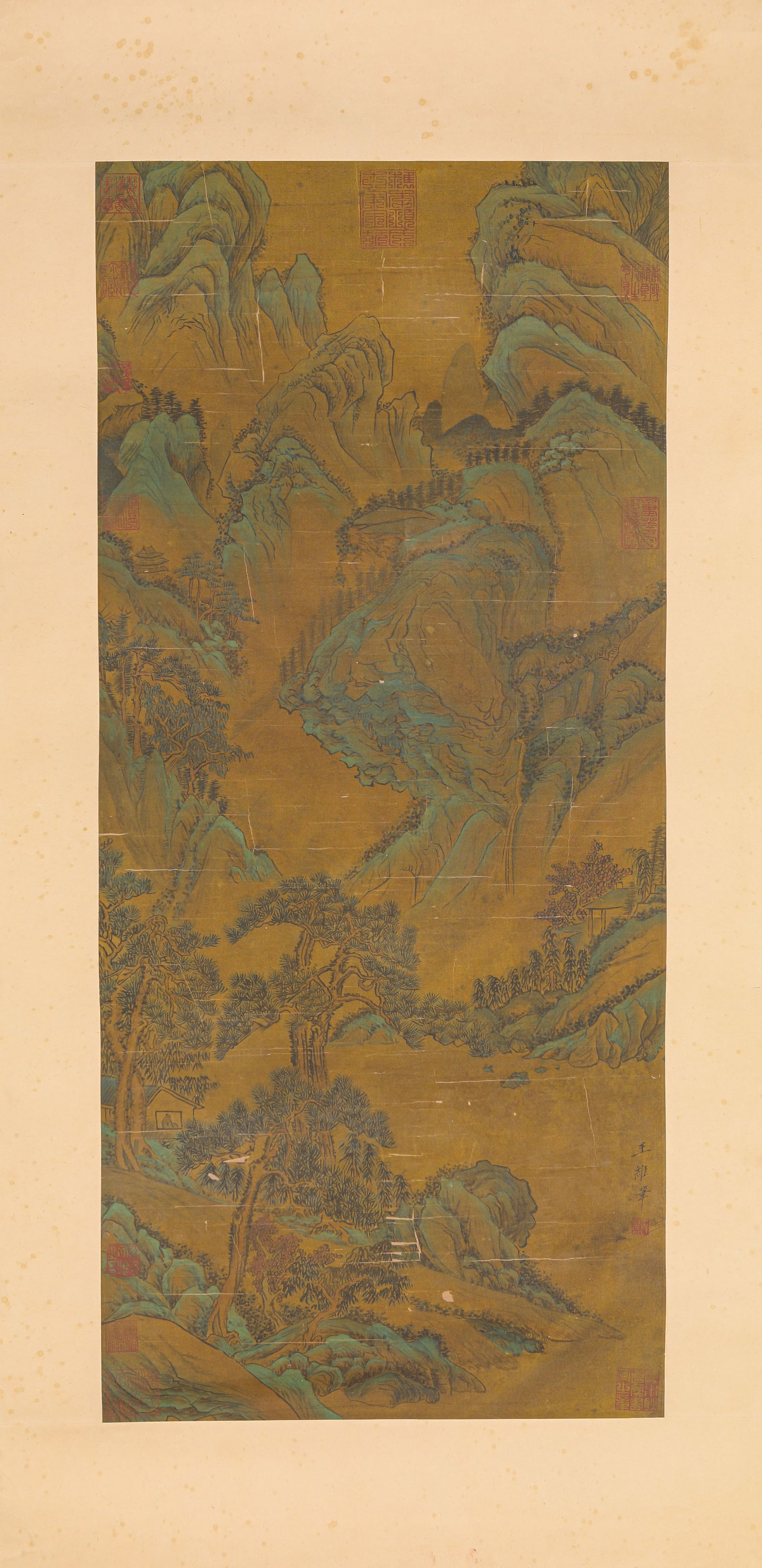 Wang Wei (701-761), attributed to, Landscape: Dimensions: Width: 40 cm (15.7 in.), Height: 88 cm (34.6 in.). All measurements are approximate.
