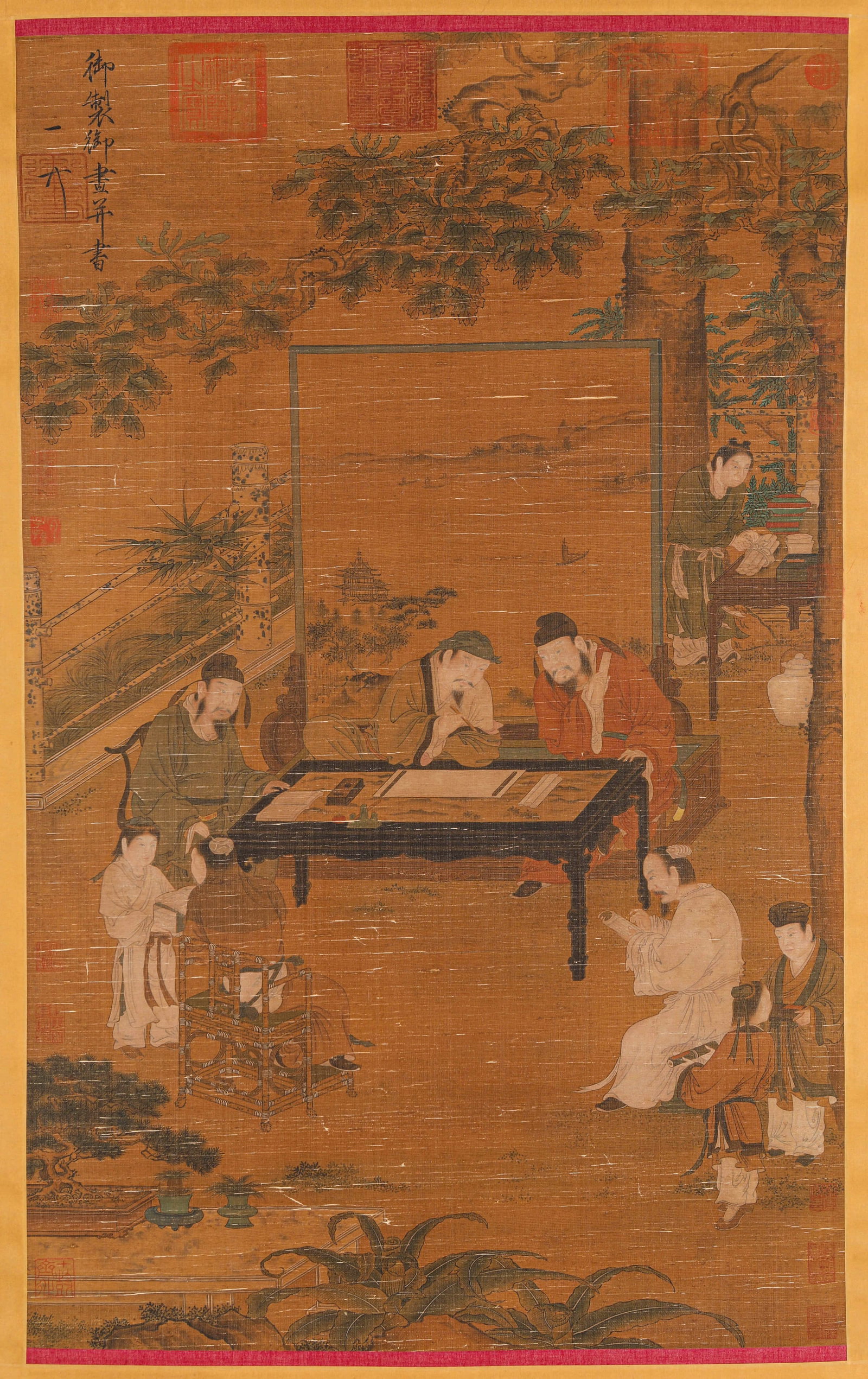 Emperor Huizong of Song (1082-1135), attributed to, Figure: Dimensions: Width: 66.5 cm (26.2 in.), Height: 105 cm (41.3 in.). All measurements are approximate.