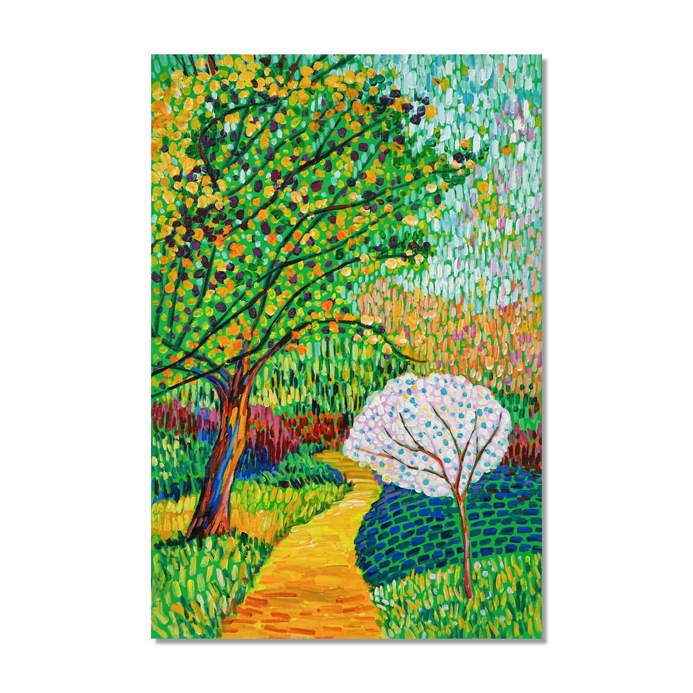 MATTHEW WONG (1984-2019), ATTRIBUTED TO, OIL ON CANVAS: Signed (verso) Image Dimensions: 35 1/2 x 23 3/4 in (90 x 60 cm) This painting comes with COA. Matthew Wong holds a distinctive place in contemporary painting, recognized for transforming the language