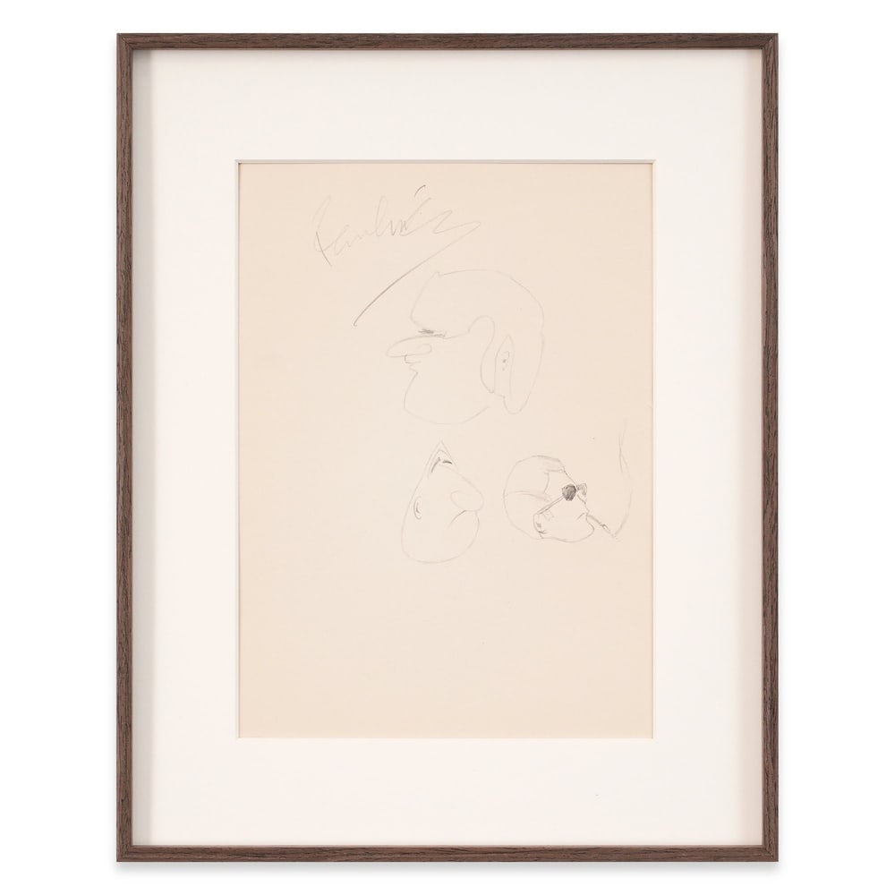 PAUL MCCARTNEY SIGNED SKETCH: Image Dimensions: 10 1/4 x 7 1/4 in (26 x 18.5 cm) Framed Dimensions: 14 3/4 x 11 3/4 in (37.5 x 30 cm) Provenance and Authentication: According to the Letter of Authenticity (LOA) and Certificate of