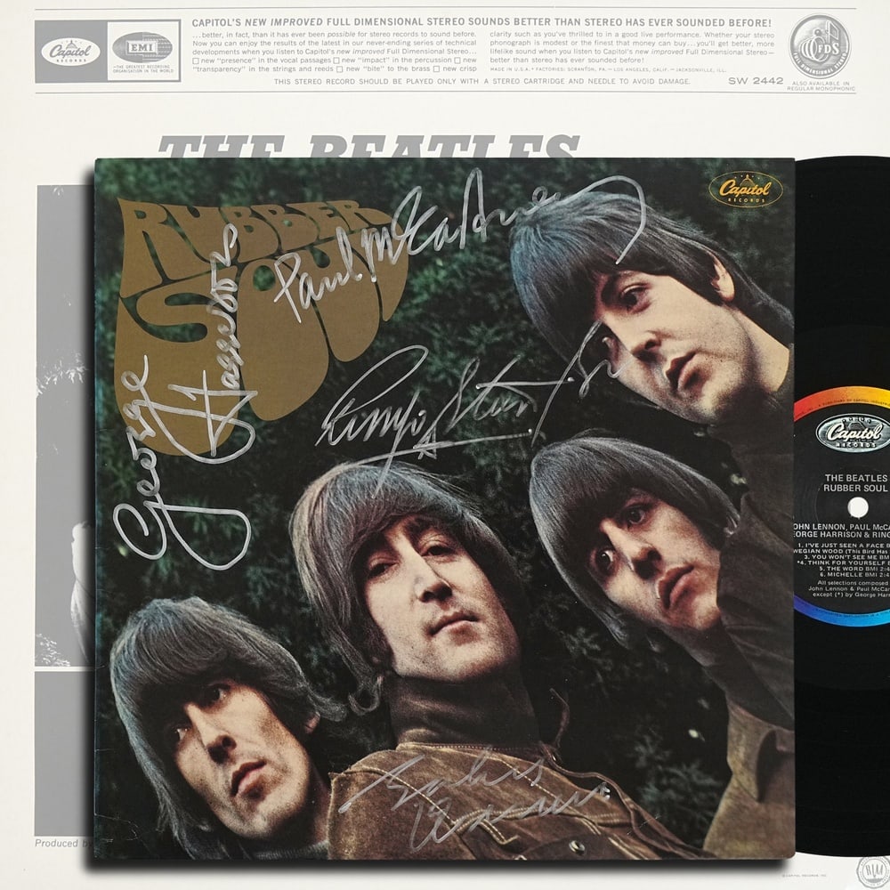 THE BEATLES FULLY SIGNED "RUBBER SOUL" 1965 U.S. FIRST PRESSING LP (1 of 5)